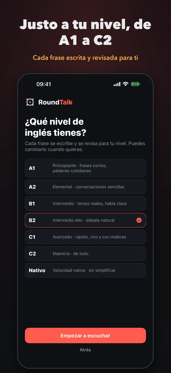 Elige tu nivel, de A1 a C2
