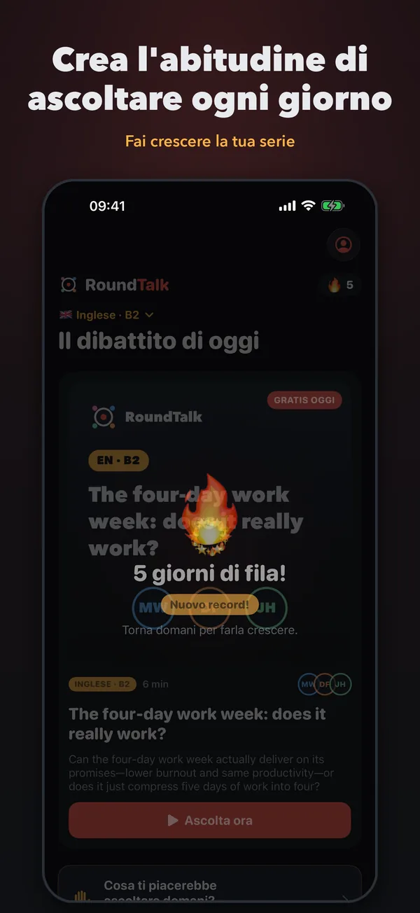 Serie di ascolto giornaliera